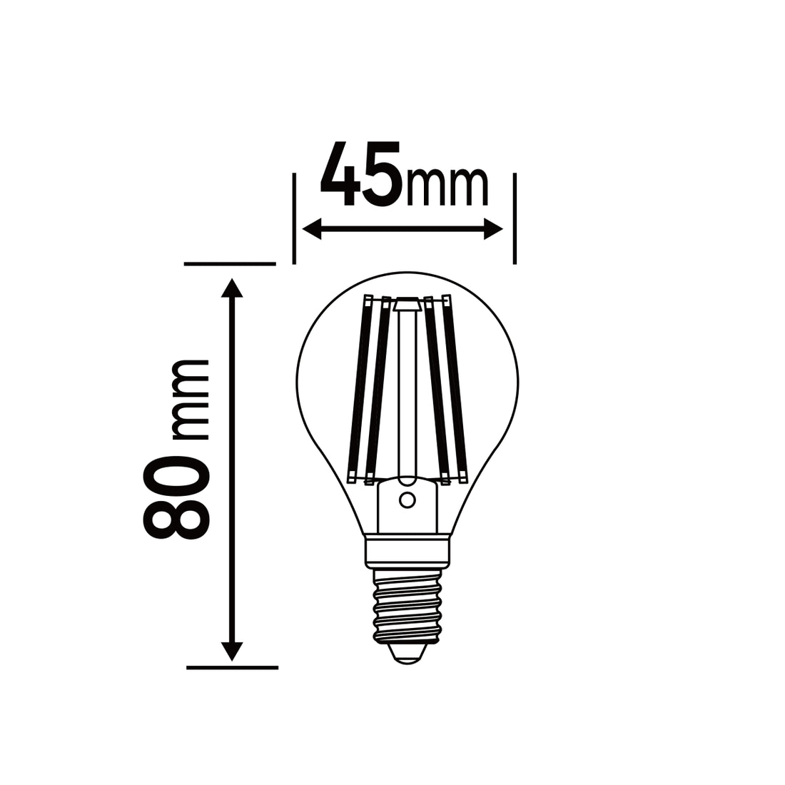 LED BULB E14=60W SPHERE TRANSPARENT NATURAL LIGHT