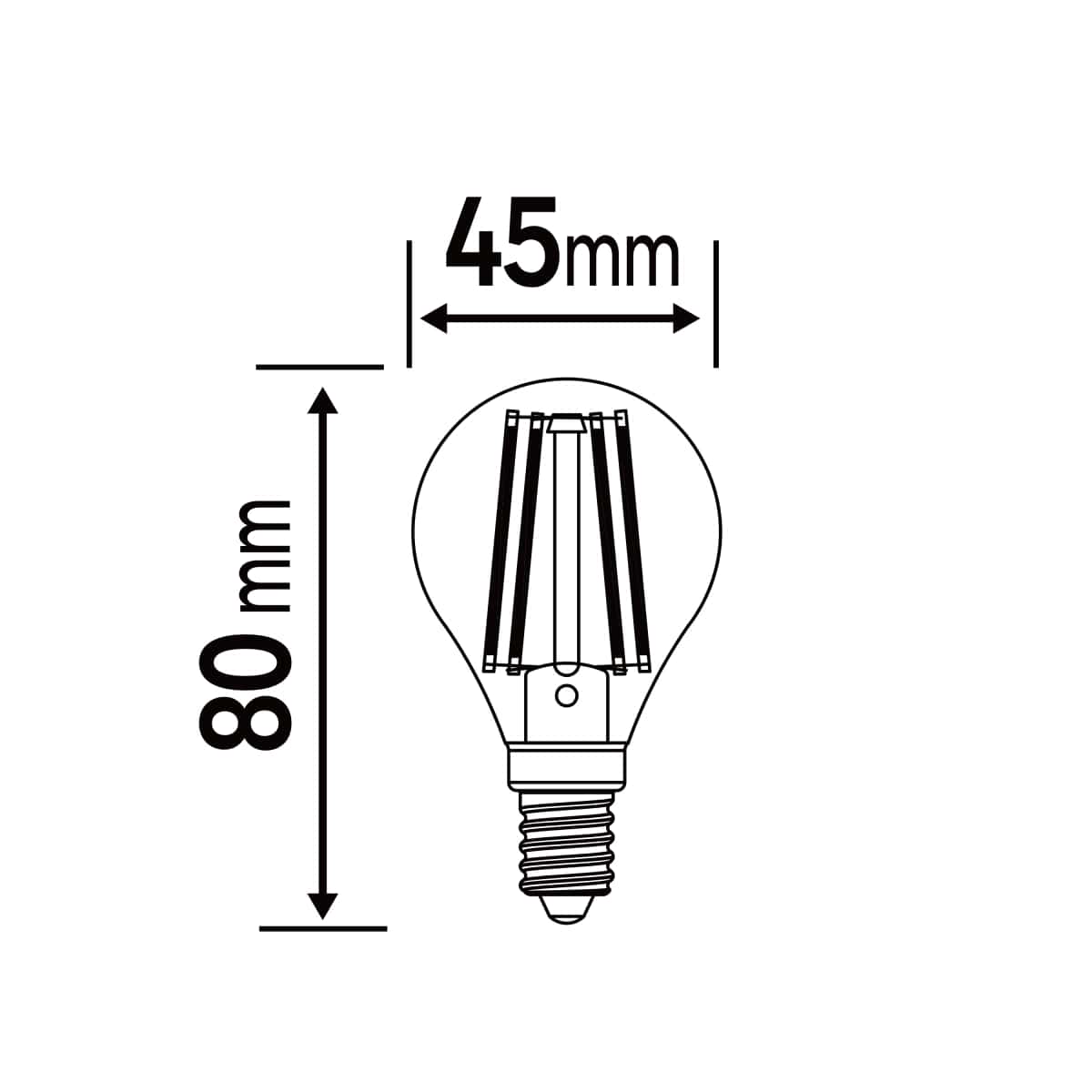 Bricocenter LED BULB E14=60W SPHERE TRANSPARENT NATURAL LIGHT