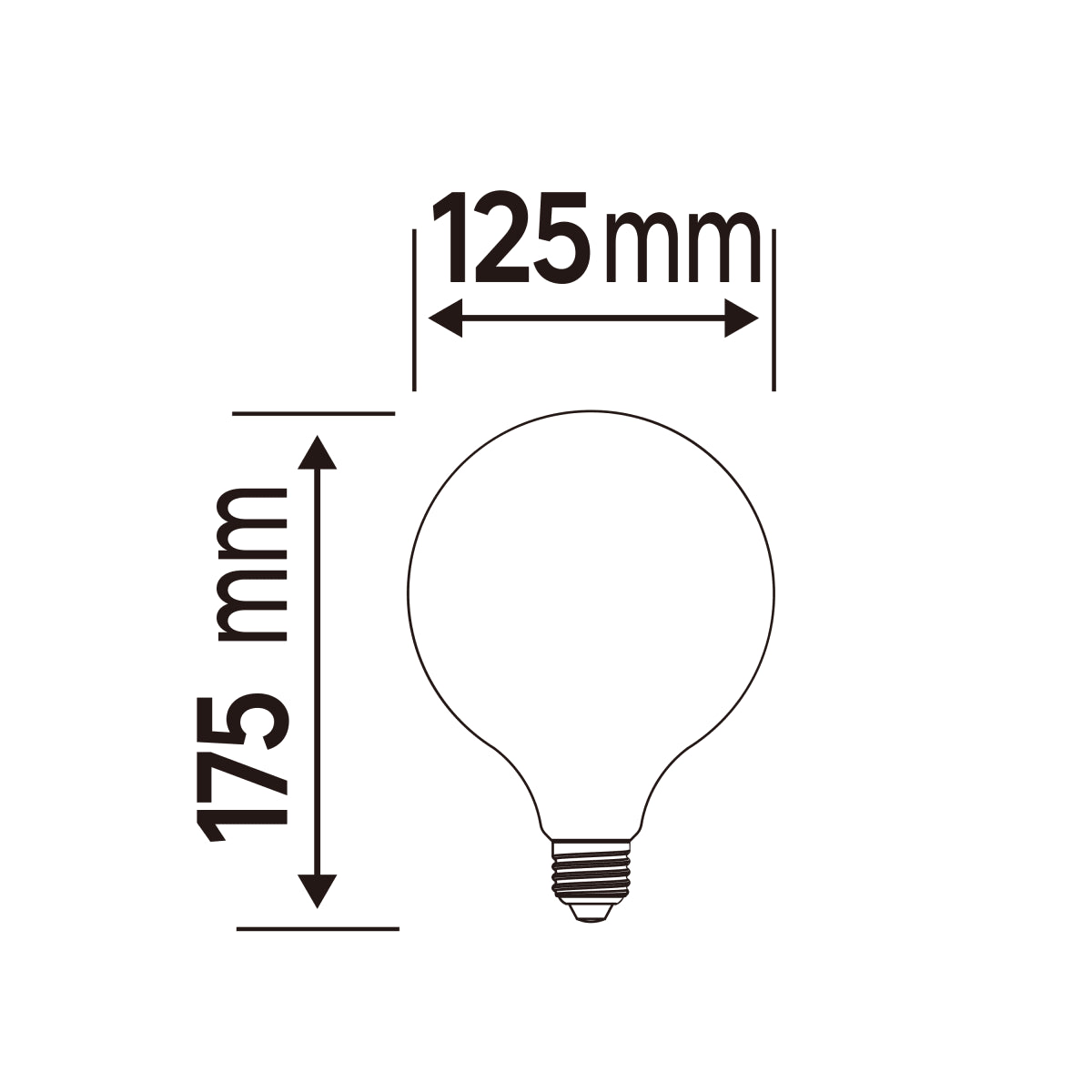 NATULIGHT LED BULB E27=100W GLOBE LARGE FROSTED NATURAL LIGHT