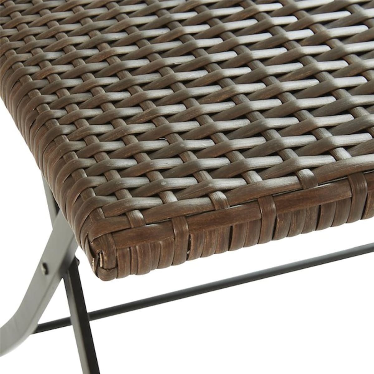 ZENA ORIGAMI TABLE 70X70 folding, synthetic wicker and steel