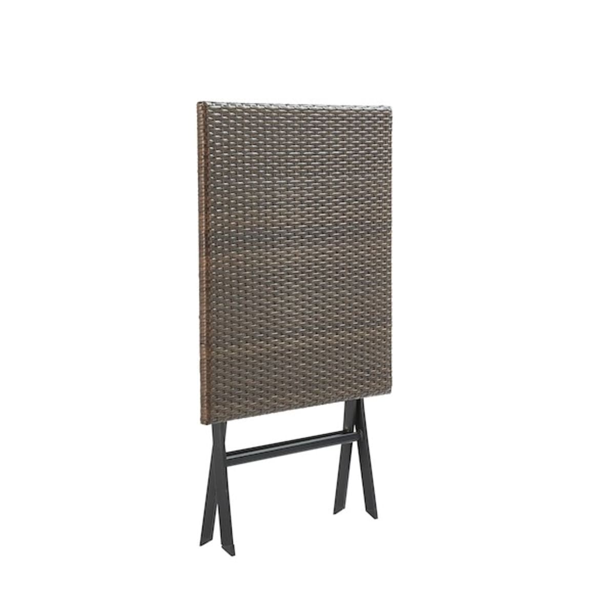 ZENA ORIGAMI TABLE 70X70 folding, synthetic wicker and steel