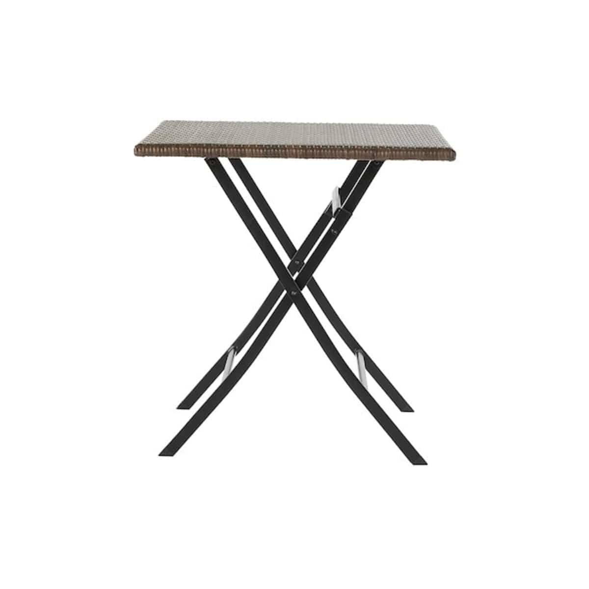 ZENA ORIGAMI TABLE 70X70 folding, synthetic wicker and steel