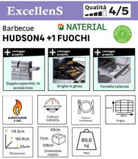 NATERIAL HUDSON 4-BURNER GAS BBQ