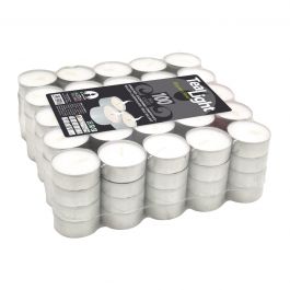 UNSCENTED TEA-LIGHT WHITE PCS. 100