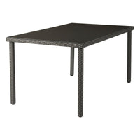 NOA NATERIAL TABLE 90X150X74 synthetic wicker steel and glass