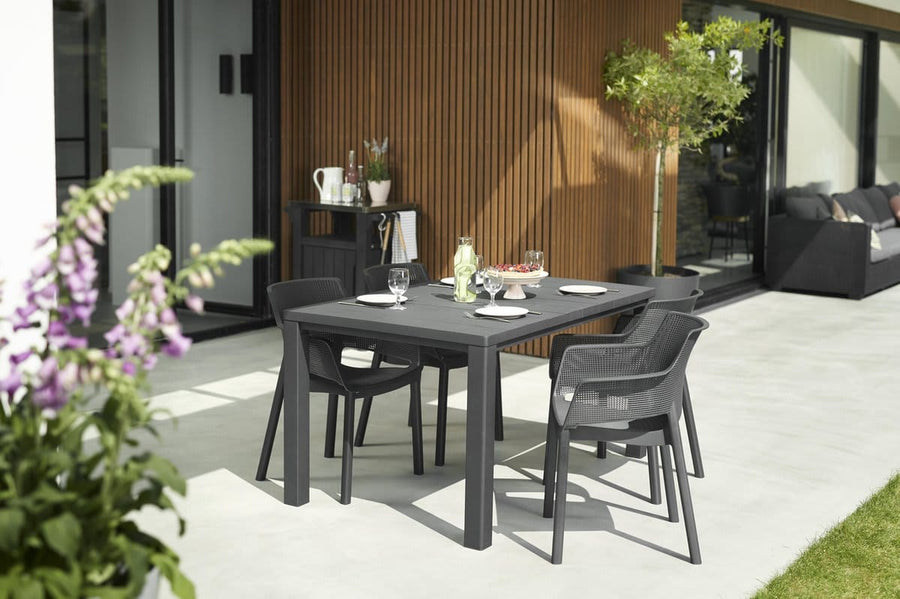 Bricocenter JULIE WOOD EFFECT TABLE 147X90X75 GRAPHITE