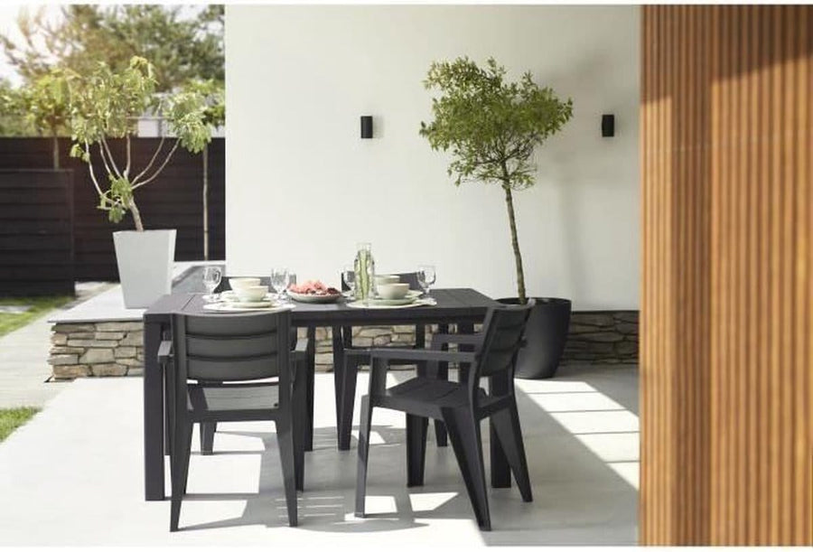 Bricocenter JULIE WOOD EFFECT TABLE 147X90X75 GRAPHITE