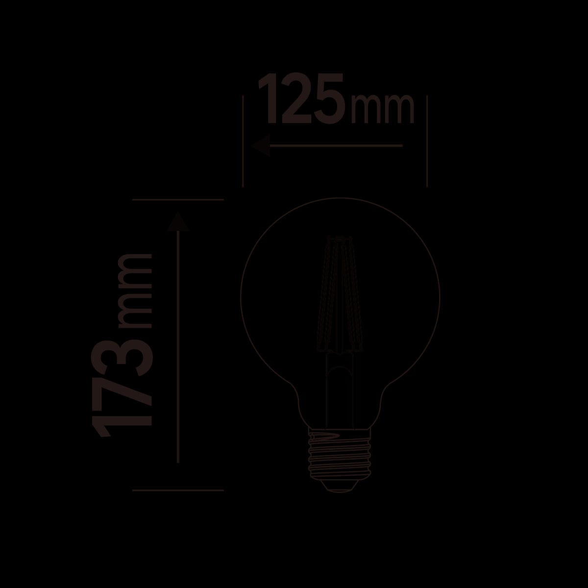 Bricocenter LED DECORATIVE BULB E27= 60W GLOBE LARGE AMBER