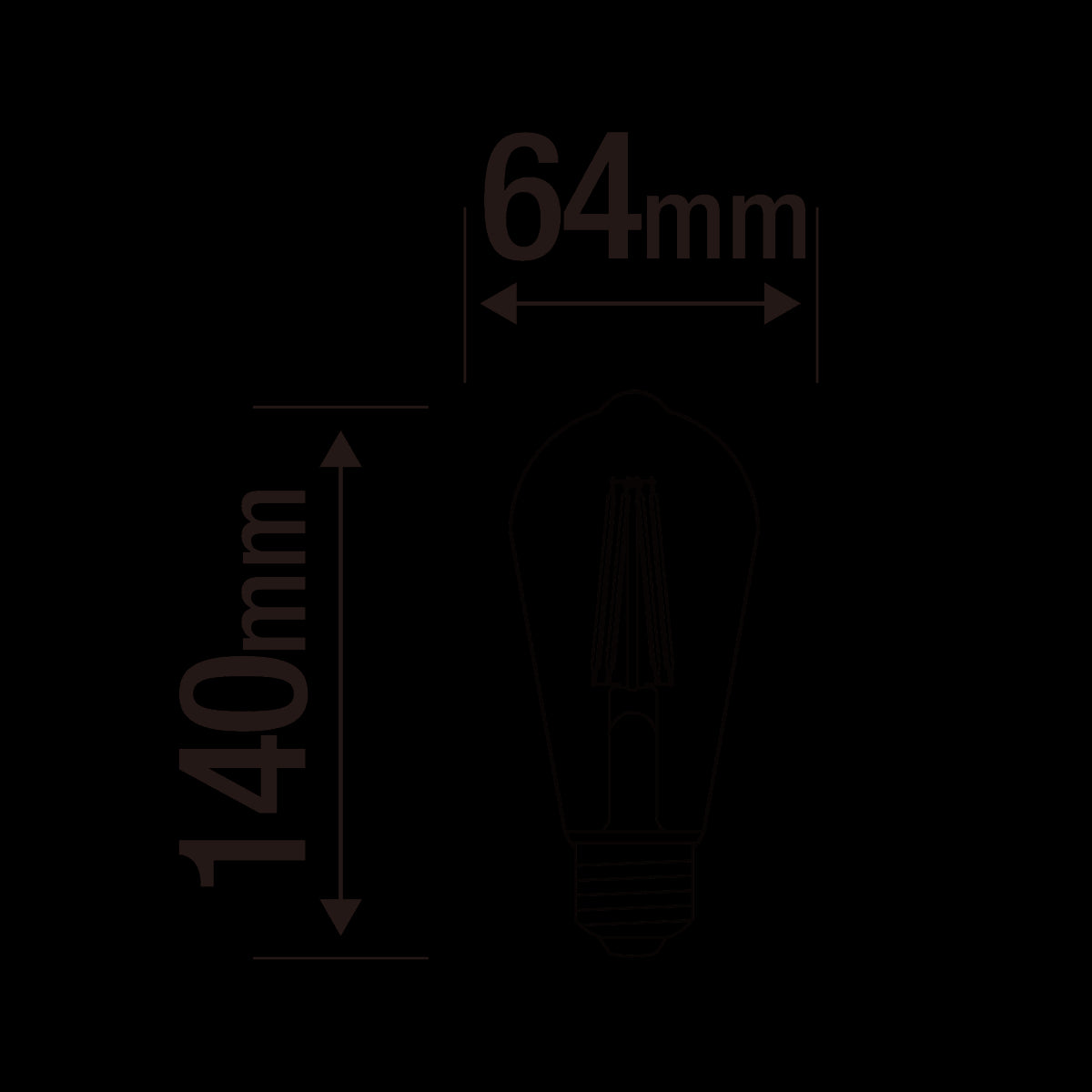 DECORATIVE LED BULB E27= 60W PEAR AMBER