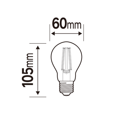 LAMPADINA LED E27=40W GOCCIA TRASPARENTE LUCE NATURALE