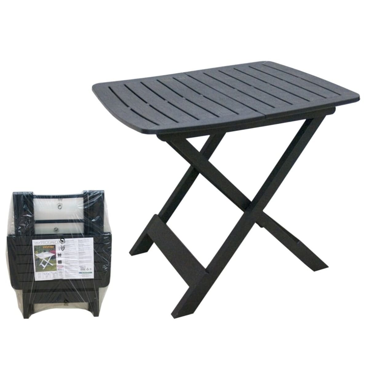 Bricocenter TAVOLO TEVERE 80x72CM ANTRACITE