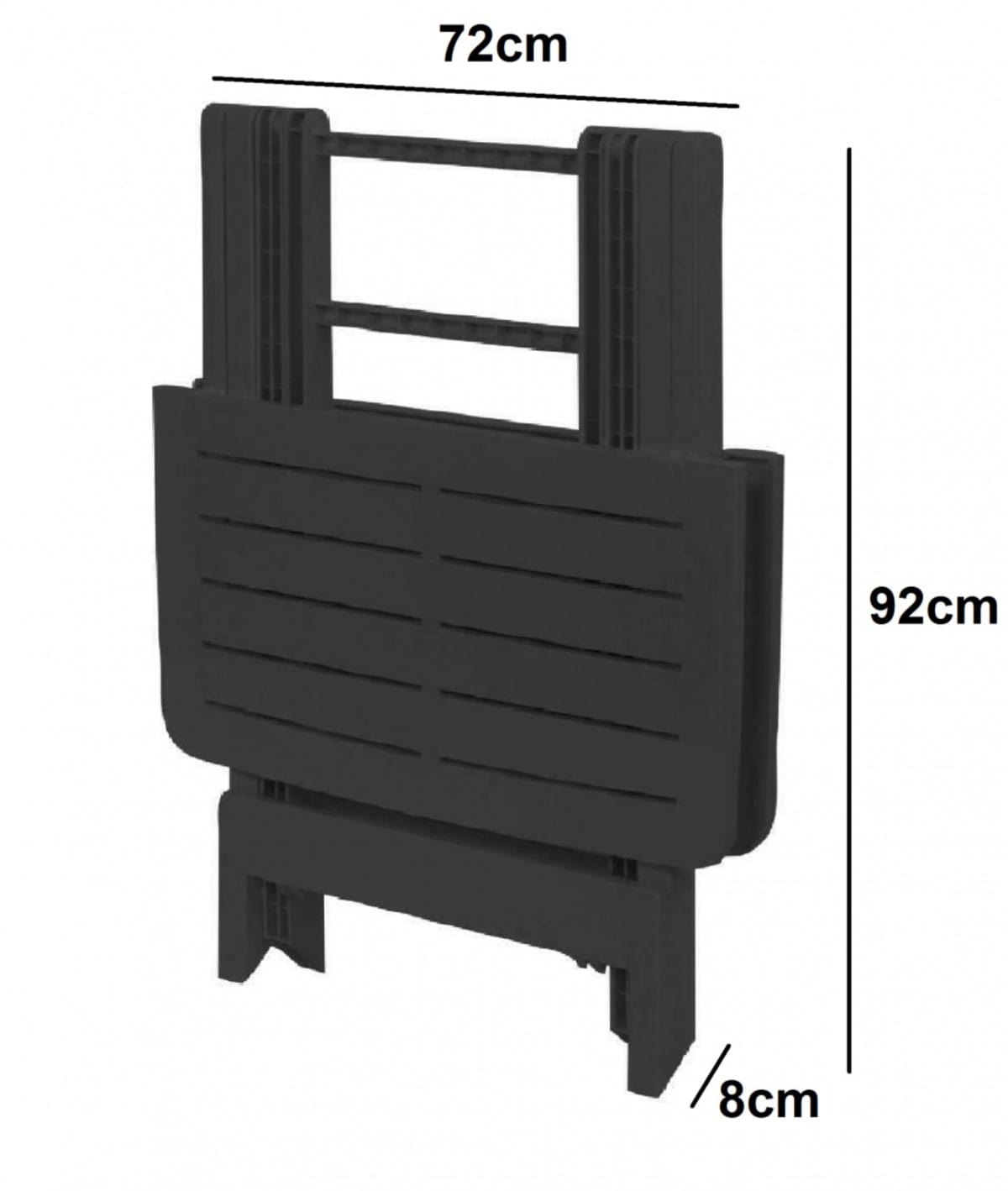 Bricocenter TAVOLO TEVERE 80x72CM ANTRACITE