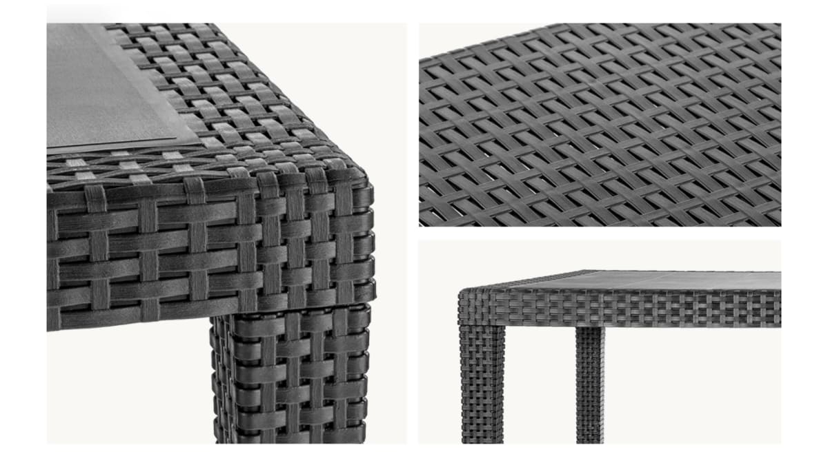 Bricocenter TAVOLO DA GIARDINO QUEEN IN RESINA ANTRACITE 160/220X80 CM