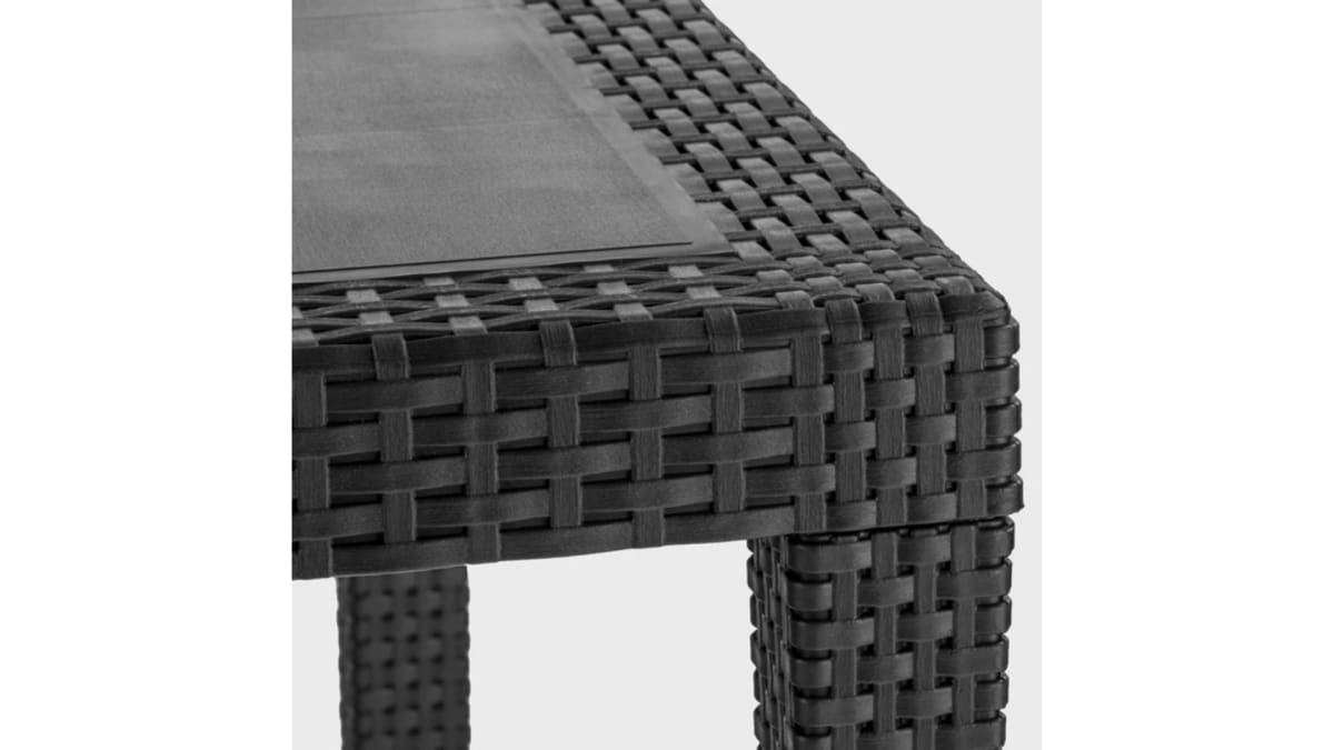 Bricocenter TAVOLO DA GIARDINO QUEEN IN RESINA ANTRACITE 160/220X80 CM