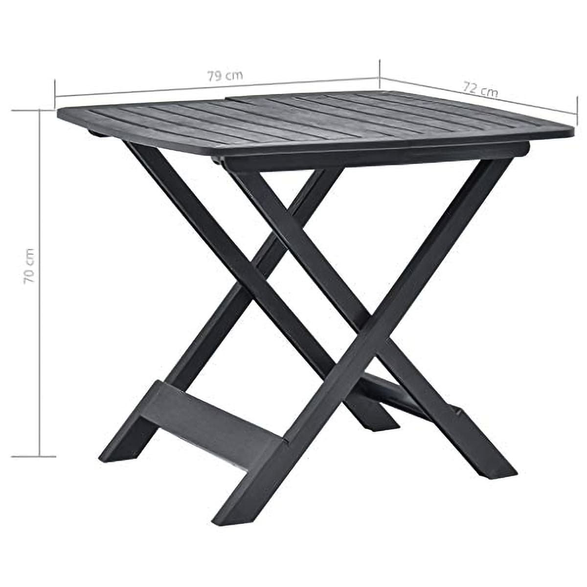 Bricocenter TAVOLO TEVERE 80x72CM ANTRACITE