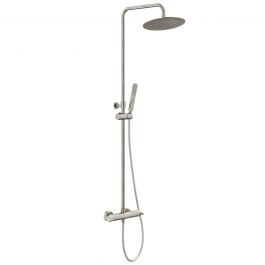 PLANO SHOWER KIT W/BRUSHED NICKEL THERMOSTAT SHOWER HEAD DIAM.25CM