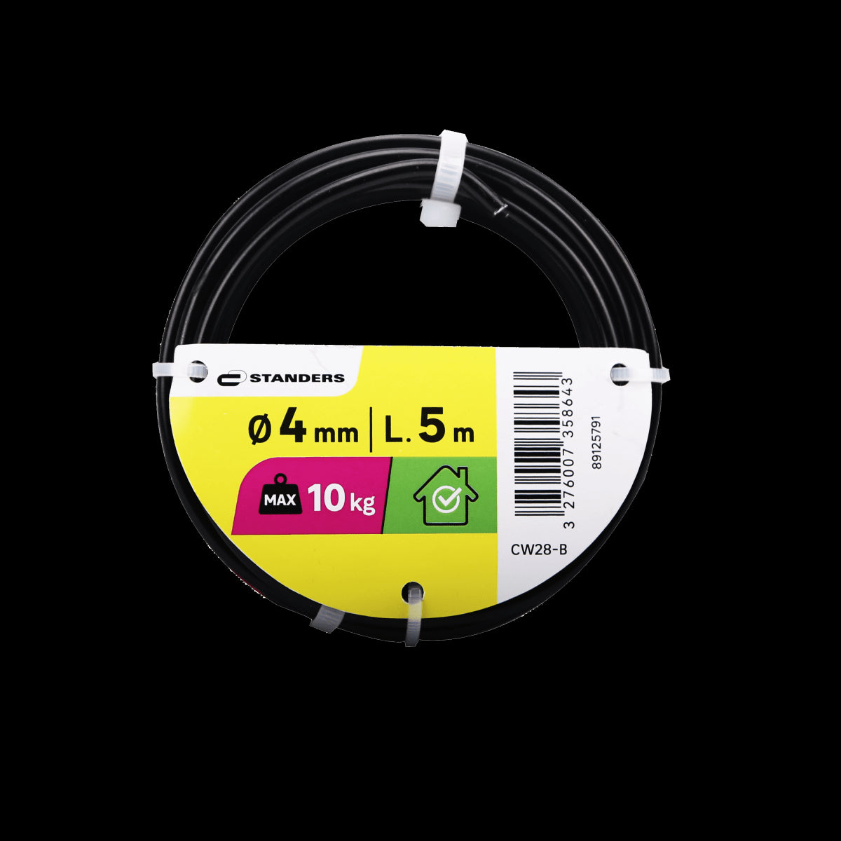 BLACK ALUMINUM WIRE D4MM 5M
