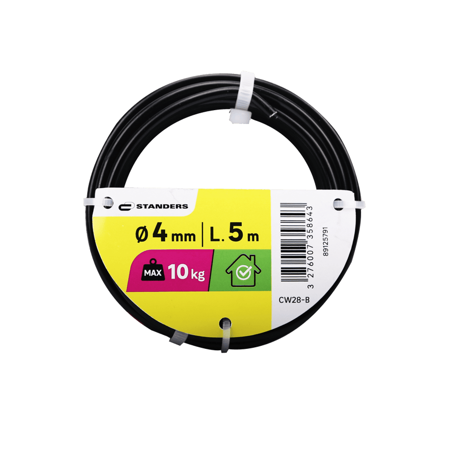 BLACK ALUMINUM WIRE D4MM 5M