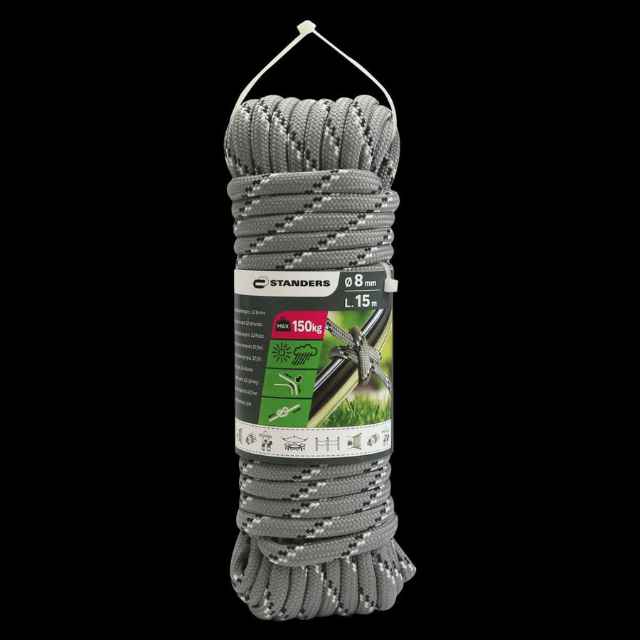 Bricocenter GREY BRAIDED PP ROPE 8MM 15M