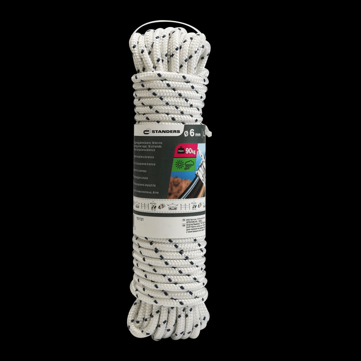 Bricocenter WHITE BRAIDED PP ROPE D6MM 15M