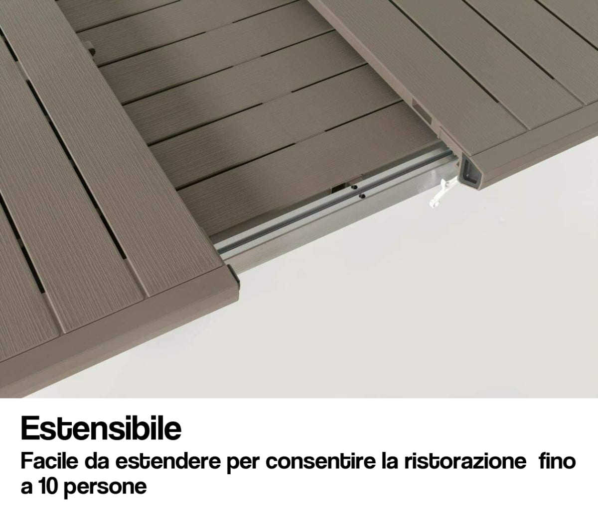 Bricocenter TAVOLO ALLUNGABILE HARMONY KETER 10 POSTI RETTANGOLARE RESINA 160-240X100XH74