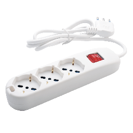 3-PIN UNVERSAL MULTISOCKET WITH SWITCH AND CABLE