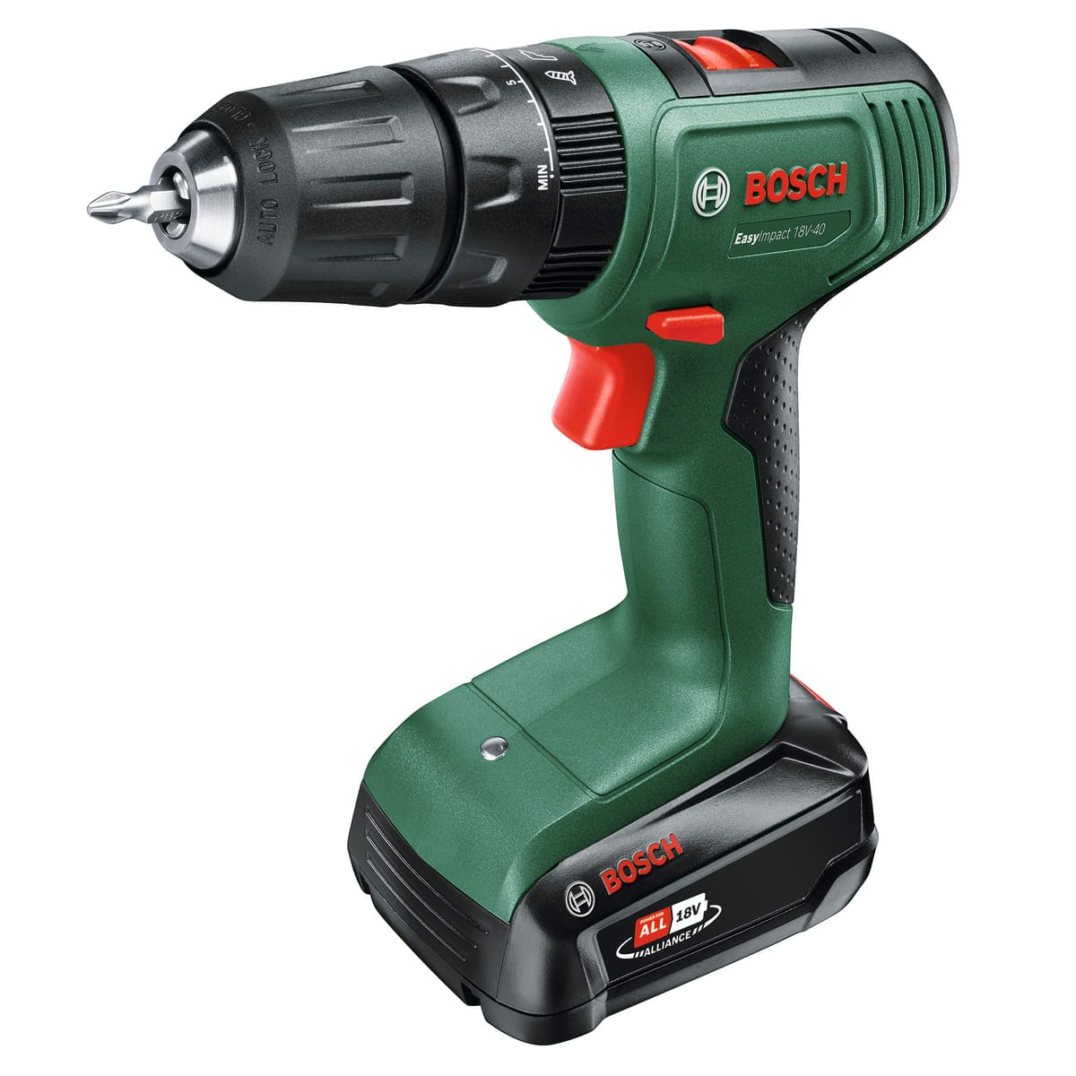 Bricocenter EASYIMPACT 18V, 2 AH SINGLE-BATTERY IMPACT DRILL/DRIVER