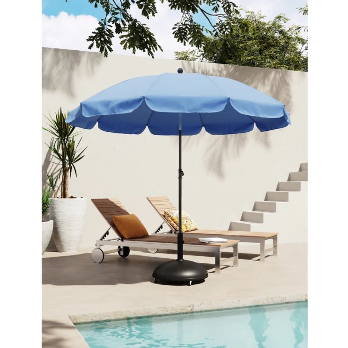 Bricocenter MENORCA NATERIAL ALUMINIUM POLYWOOD 195X65 WOOD-EFFECT SUN LOUNGER