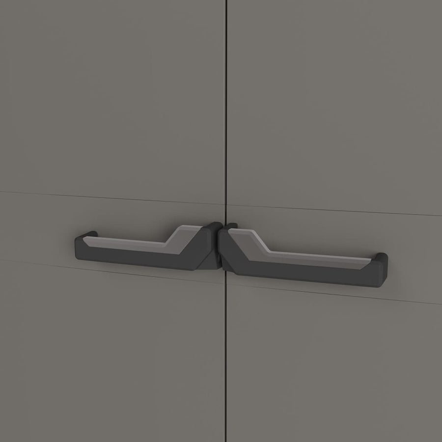 Bricocenter HIGH ALL-SHELF CUPBOARD 2 DOORS 3 NON-ADJUSTABLE SHELVES 68X39X166H LOAD CAPACITY 15KG DARK GREY