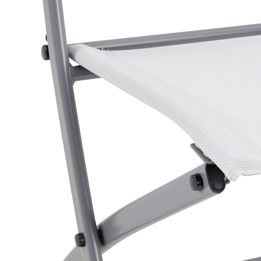 Bricocenter EMYS NATERIAL FOLDING CHAIR STEEL WITH TEXTILENE SEAT WHITE 42X52XH83