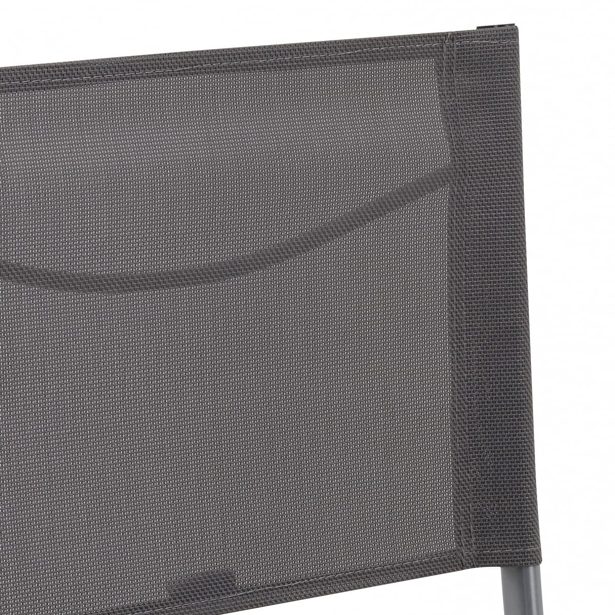 Bricocenter EMYS NATERIAL FOLDING CHAIR STEEL SEAT TEXTILENE ANTHRACITE 42X52XH83