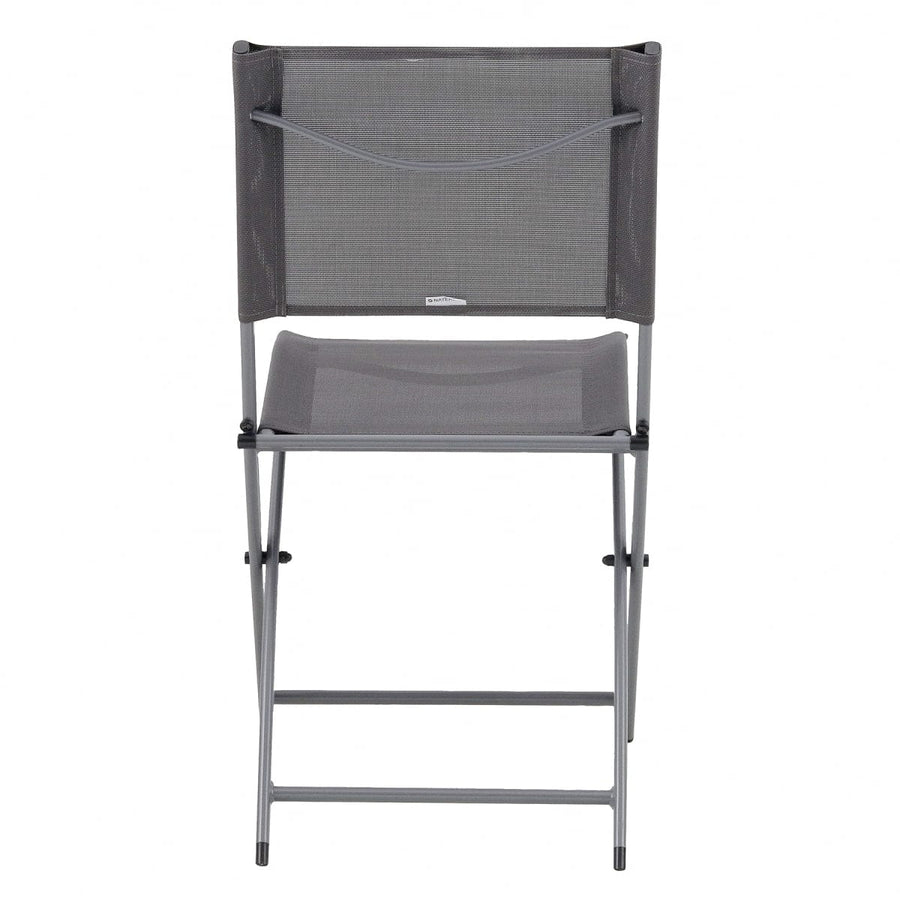 Bricocenter EMYS NATERIAL FOLDING CHAIR STEEL SEAT TEXTILENE ANTHRACITE 42X52XH83