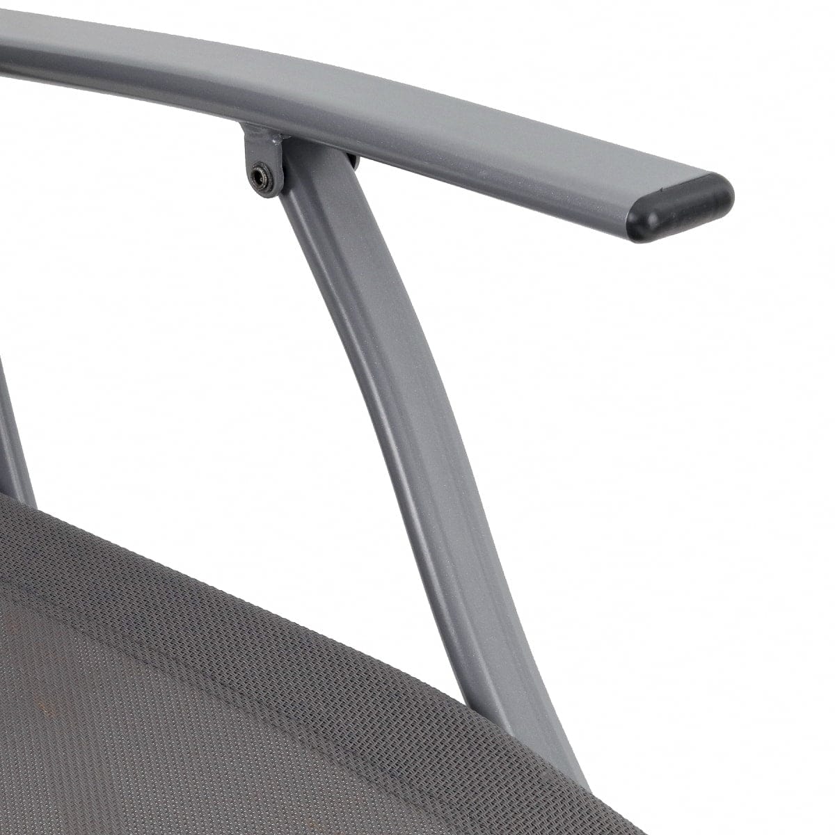 Bricocenter EMYS NATERIAL STEEL FOLDING CHAIR WITH ARMRESTS ANTHRACITE TEXTILENE SEAT 52X54XH83