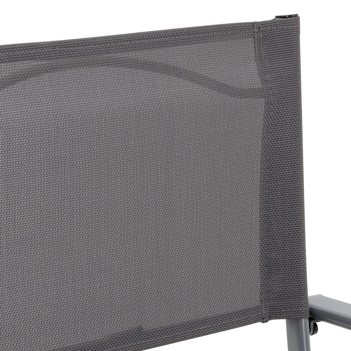 Bricocenter EMYS NATERIAL STEEL FOLDING CHAIR WITH ARMRESTS ANTHRACITE TEXTILENE SEAT 52X54XH83