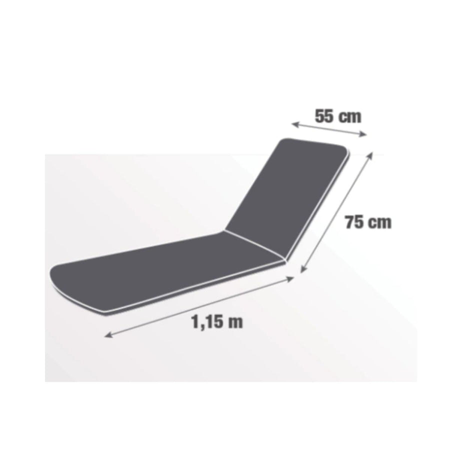 Bricocenter COT CUSHION NATERIAL BIGREY 190X55X3 BLUE