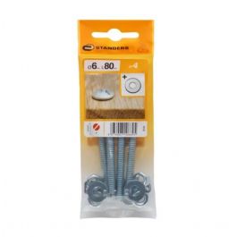 BOLT 6 X 80 MM CROSS DOMED HEAD. D