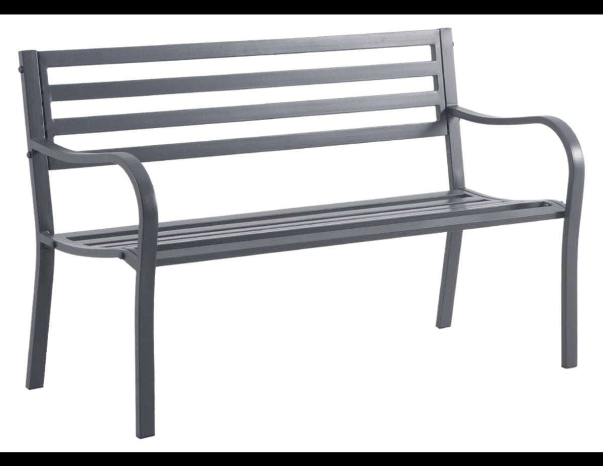 GARDEN BENCH ANTHRACITE 128CM