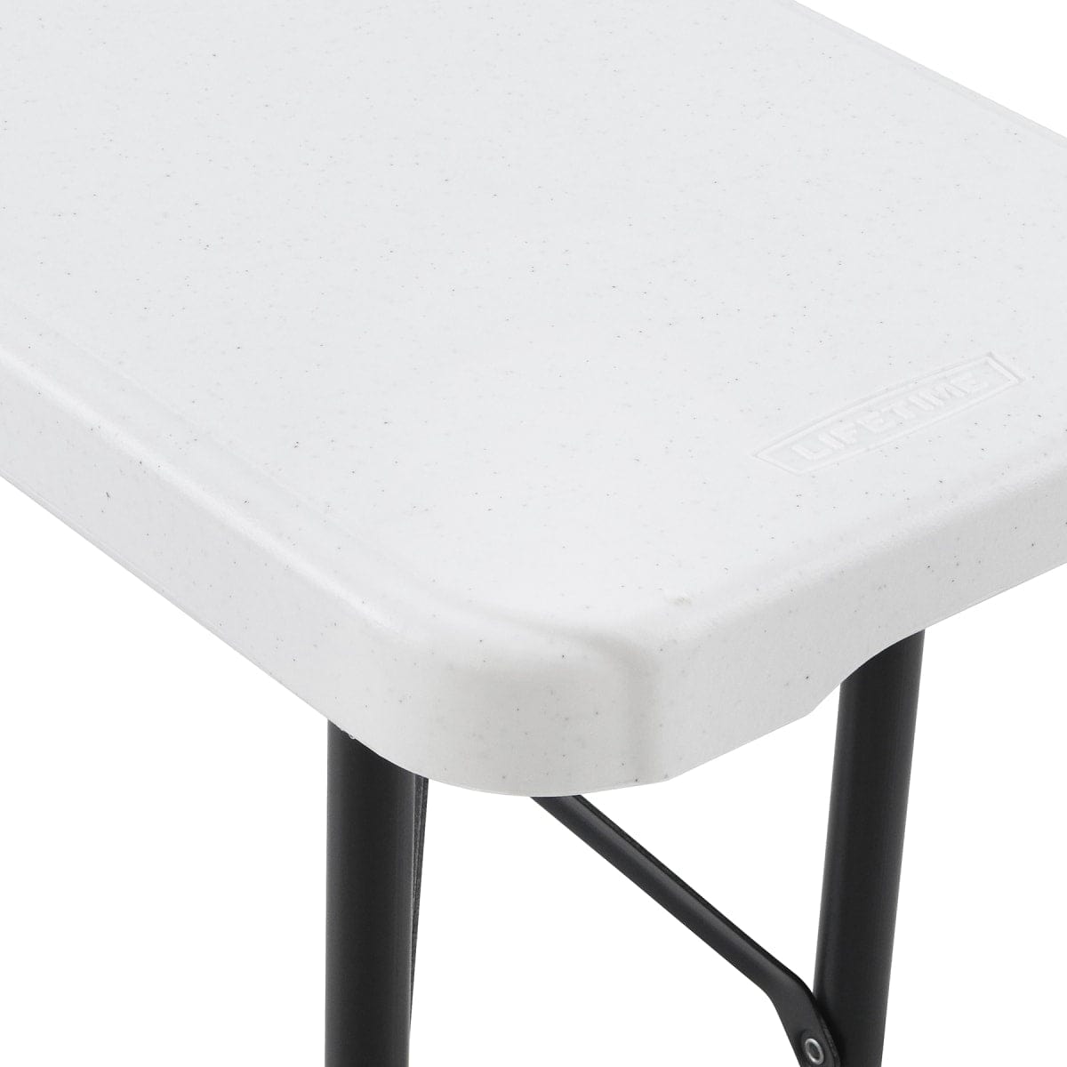 Bricocenter LIFETIME NAZERAL - Folding steel and polypropylene garden bench - White - 28x183xh43