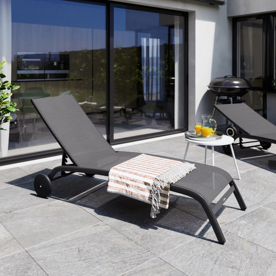 Bricocenter BED LYRA II NATERIAL Aluminum, textilene, anthracite