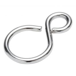 2 PCS CLOSED S-HOOKS D.2 X5,5/12MM CHROME