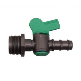 FITTING WITH VALVE FOR 16 MM DIAMETER PIPES AND 3/4 MALE GEOLIA THREAD CONNECTION