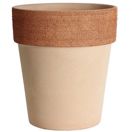 SCRATCHED HIGH TERRACOTTA VASE DIAMETER 15XH17 CM