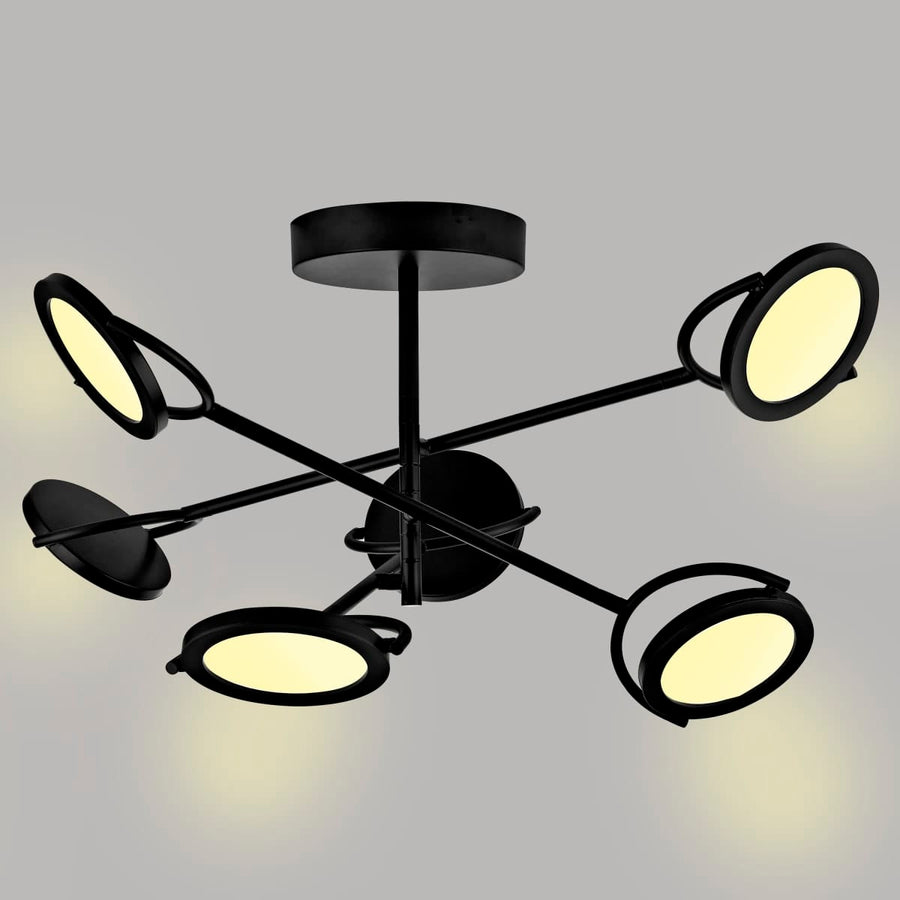 Bricocenter DIUNA CHANDELIER 53X14X40CM METAL BLACK LED 4332LM CCT DIMMABLE