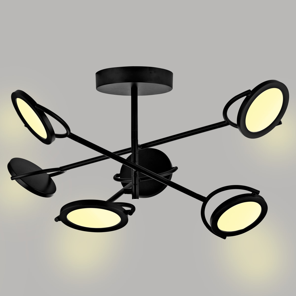 DIUNA CHANDELIER 53X14X40CM METAL BLACK LED 4332LM CCT DIMMABLE