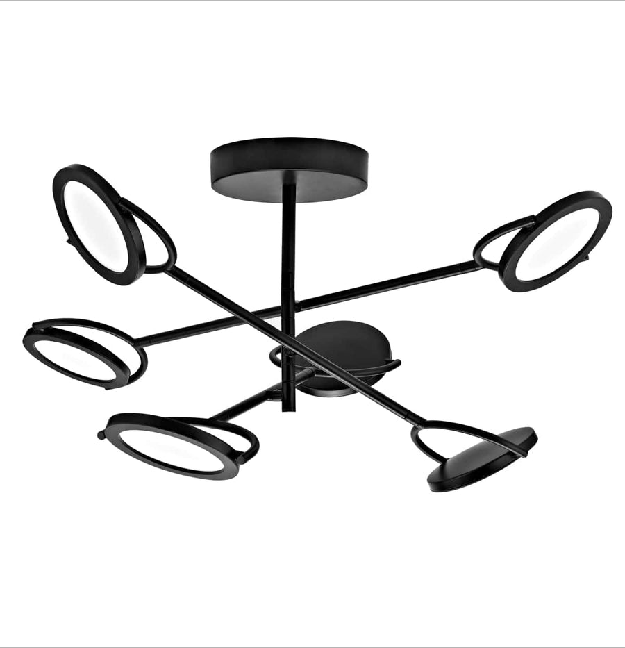 Bricocenter DIUNA CHANDELIER 53X14X40CM METAL BLACK LED 4332LM CCT DIMMABLE