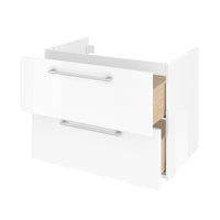 CABINET REMIX 75 2 DRAWERS GLOSSY WHITE W75 H58 D46 CM
