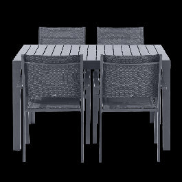 TABLE NATERIAL LYRA II UP AND DOWN ALUMINUM 130/214.5X90 ANTHRACITE