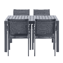 TABLE NATERIAL LYRA II UP AND DOWN ALUMINUM 130/214.5X90 ANTHRACITE