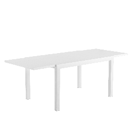 TABLE NATERIAL LYRA II UP AND DOWN ALUMINIUM 130/214.5X90 WHITE