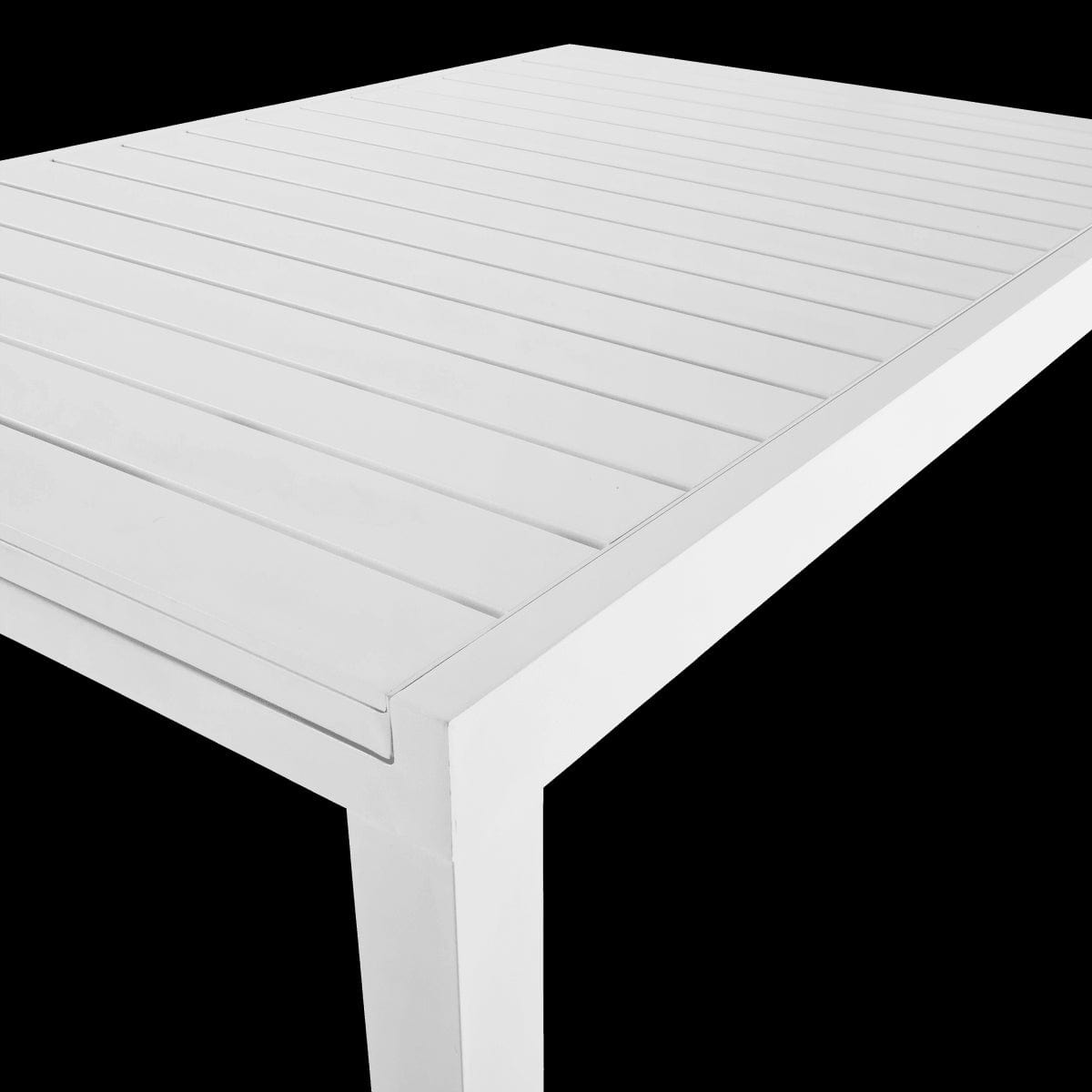 Bricocenter TABLE NATERIAL LYRA II UP AND DOWN ALUMINIUM 130/214.5X90 WHITE